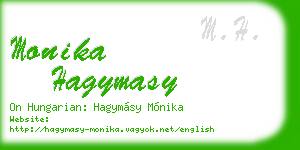 monika hagymasy business card